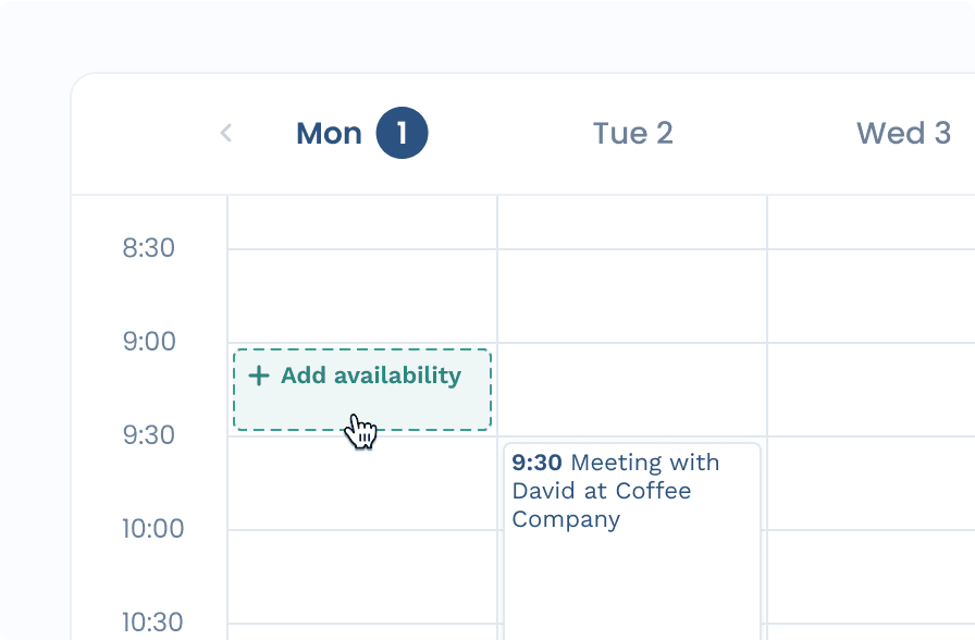 Select times to suggest