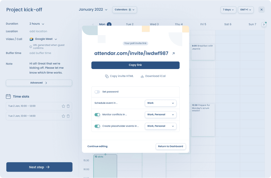 Share invite link with your group