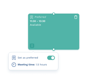 Preferred times