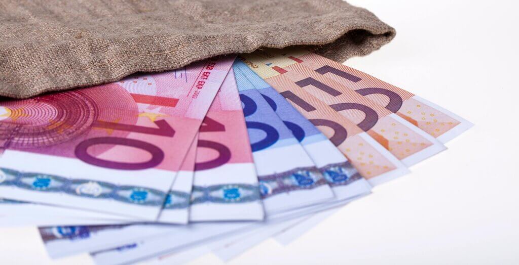 Euro banknotes