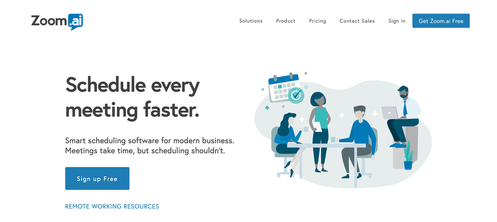 Zoom.ai homepage