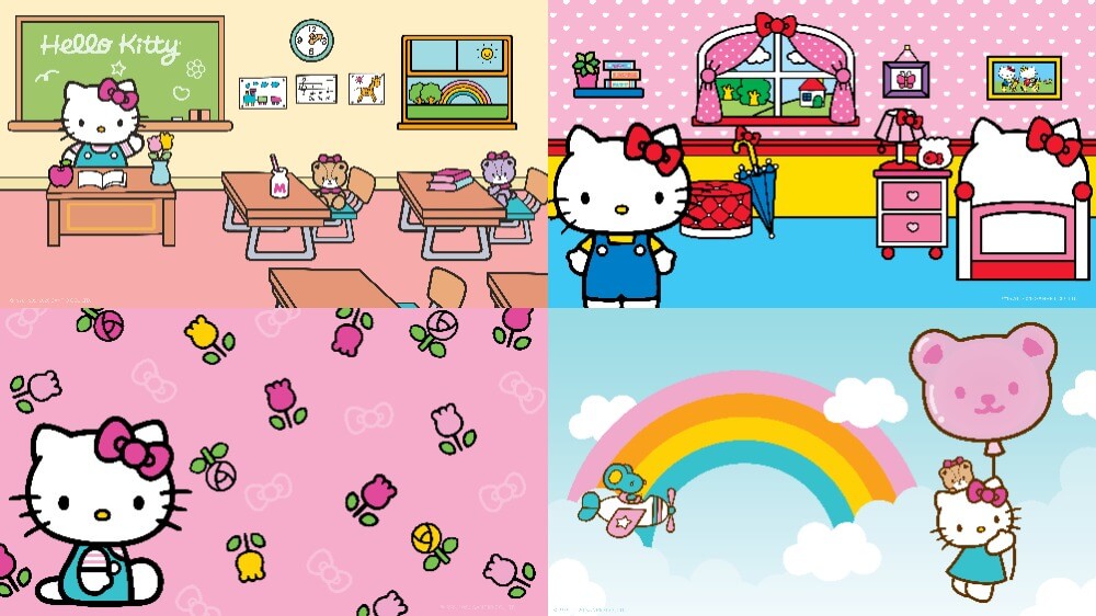 Hello Kitty virtual backgrounds for Zoom